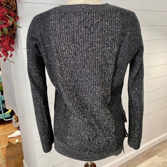 All Saints Lace Jumper Tie Side Sweater Wool Sz S - Picture 5 of 11